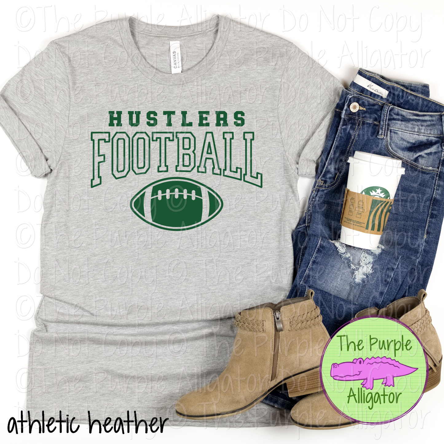 Hustlers Football SC52 | Custom Team Spirit Wear for Game Day & Fans - CHOOSE YOUR DESIGN COLOR - 0725 (d2f TPA)
