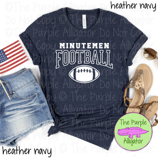Minutemen Football SC52 | Custom Team Spirit Wear for Game Day & Fans - CHOOSE YOUR DESIGN COLOR - 0725 (d2f TPA)