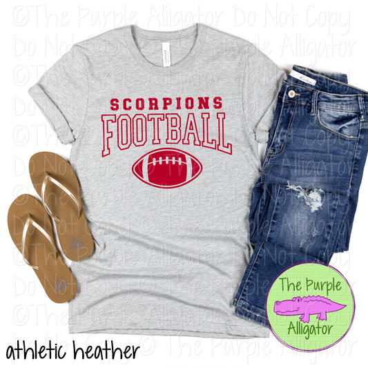 Scorpions Football SC52 | Custom Team Spirit Wear for Game Day & Fans - CHOOSE YOUR DESIGN COLOR - 0725 (d2f TPA)