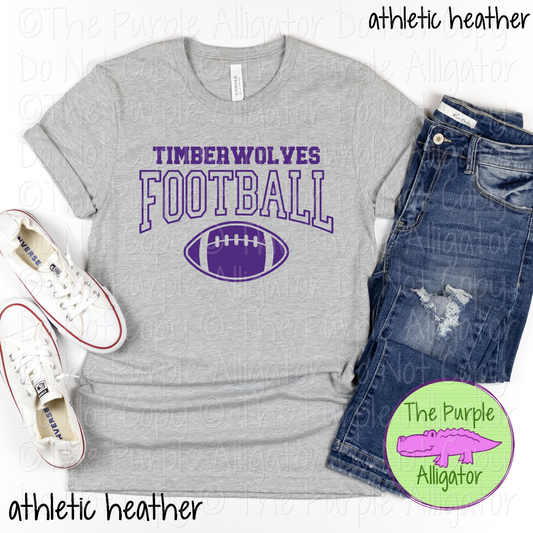 Timberwolves Football SC52 | Custom Team Spirit Wear for Game Day & Fans - CHOOSE YOUR DESIGN COLOR - 0725 (d2f TPA)