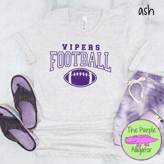 Vipers Football SC52 | Custom Team Spirit Wear for Game Day & Fans - CHOOSE YOUR DESIGN COLOR - 0725 (d2f TPA)