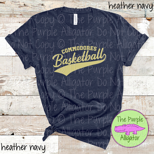 Commodores Basketball Swash SC54 Mascot School Spirit Wear Team Swag - CHOOSE YOUR DESIGN COLOR - 0625 (d2f TPA)