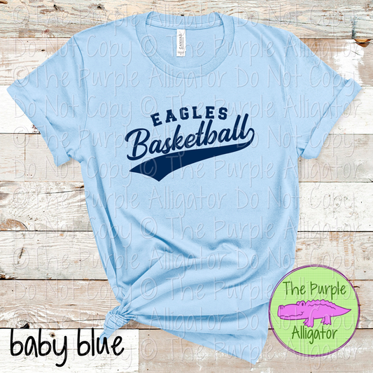 Eagles Basketball Swash SC54 Mascot School Spirit Wear Team Swag - CHOOSE YOUR DESIGN COLOR - 0625 (d2f TPA)