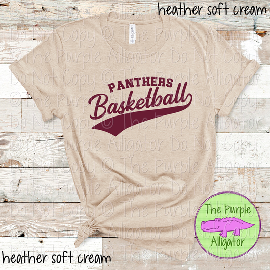 Panthers Basketball Swash SC54 Mascot School Spirit Wear Team Swag - CHOOSE YOUR DESIGN COLOR - 0625 (d2f TPA)