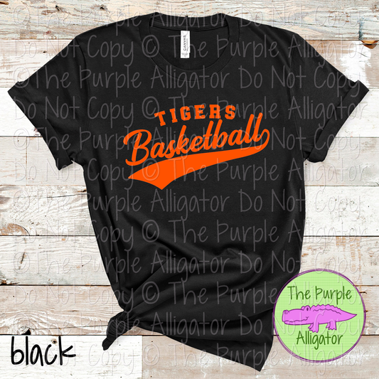 Tigers Basketball Swash SC54 Mascot School Spirit Wear Team Swag - CHOOSE YOUR DESIGN COLOR - 0625 (d2f TPA)