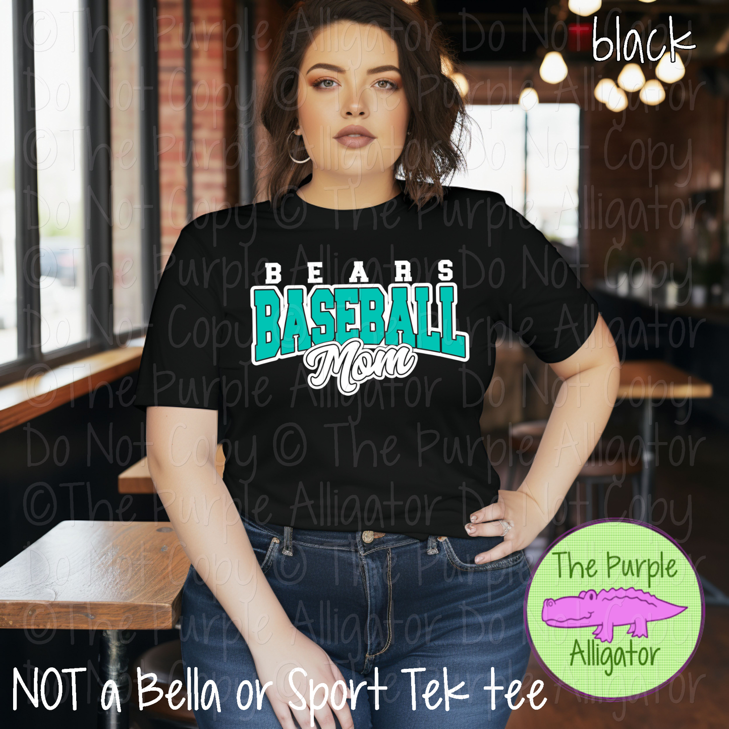 Bears Baseball Mom 54 - Custom Baseball Team Spirit Wear Mascot Mom Apparel 0226 TPA