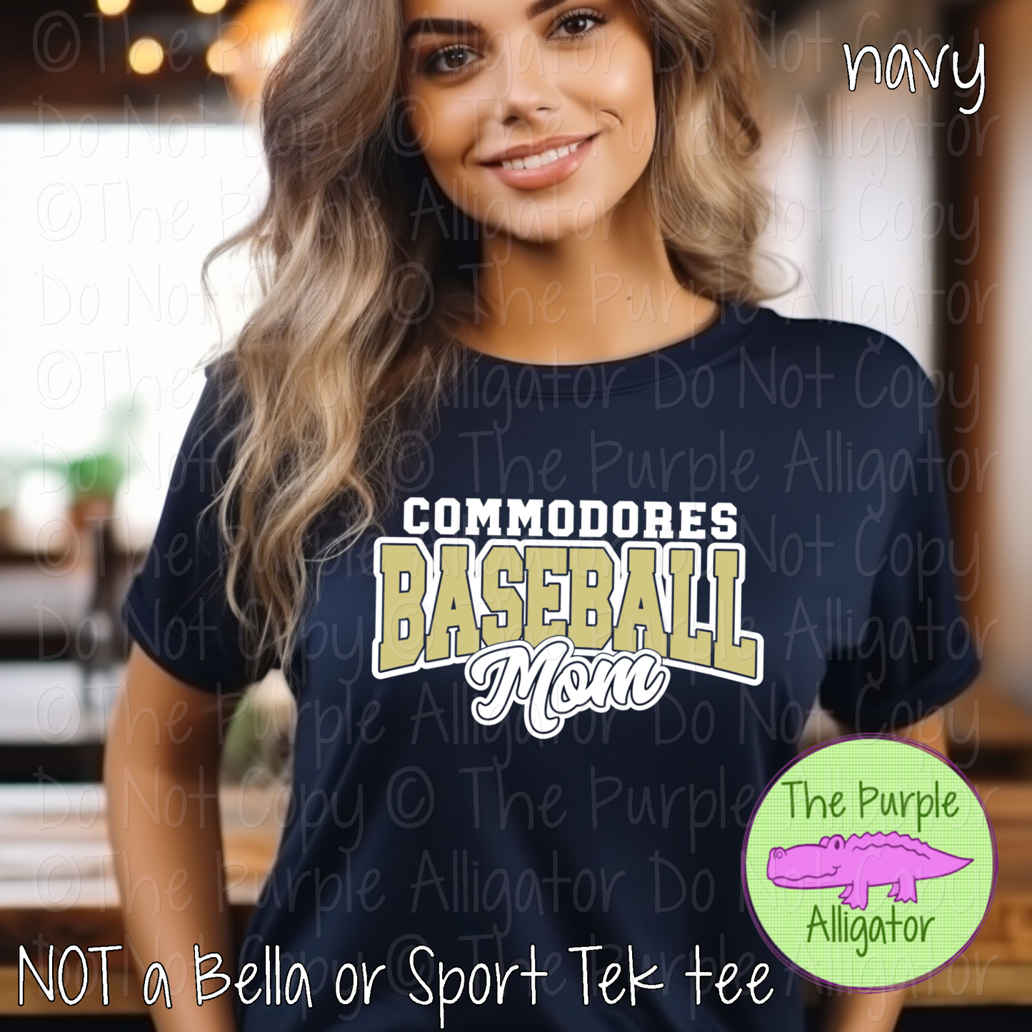 Commodores Baseball Mom 54 - Custom Baseball Team Spirit Wear Mascot Mom Apparel 0226 TPA