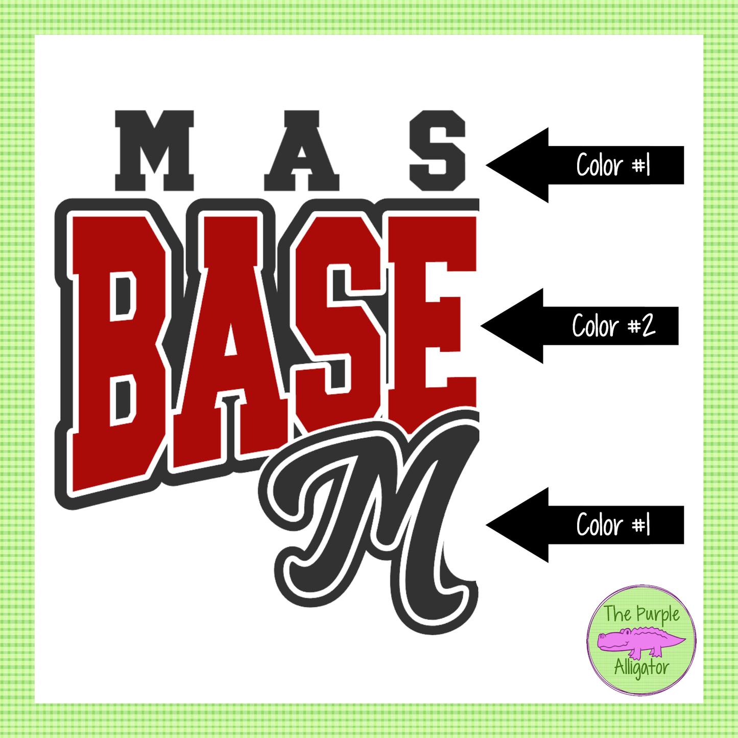 YOUR MASCOT Baseball Mom 54 | Varsity Block Game Day Parent Tee 0226 TPA