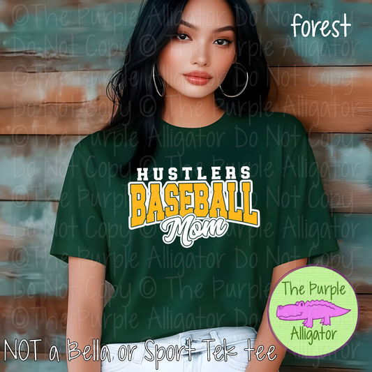Hustlers Baseball Mom 54 | Varsity Block Game Day Parent Tee 0226 TPA