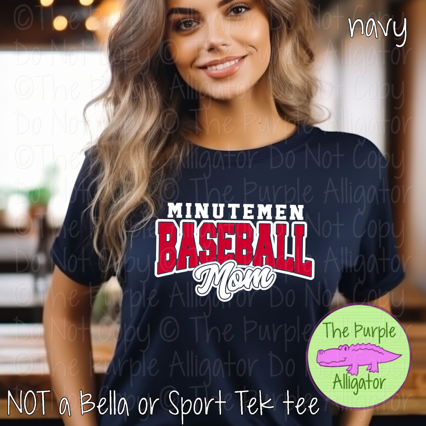 Minutemen Baseball Mom 54 - Custom Baseball Team Spirit Wear Mascot Mom Apparel 0226 TPA