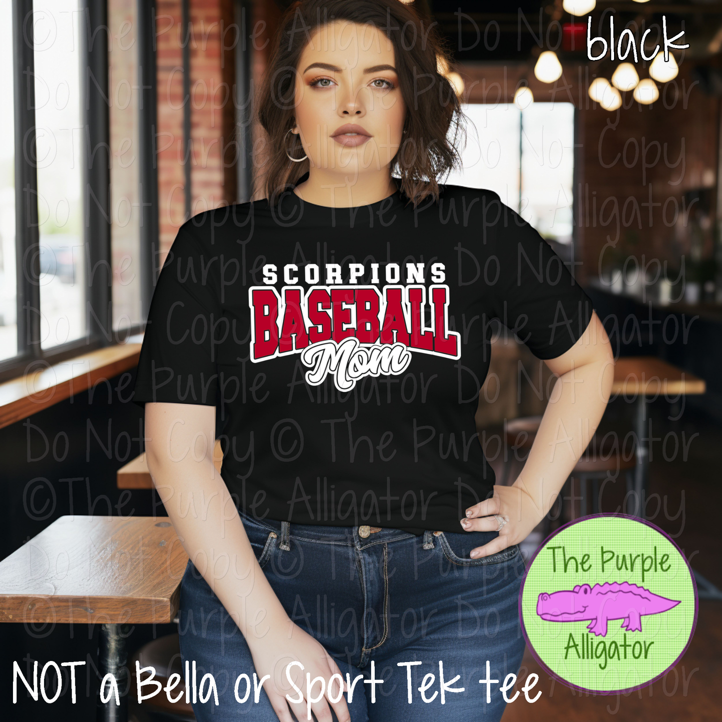 Scorpions Baseball Mom 54 | Varsity Block Game Day Parent Tee 0226 TPA