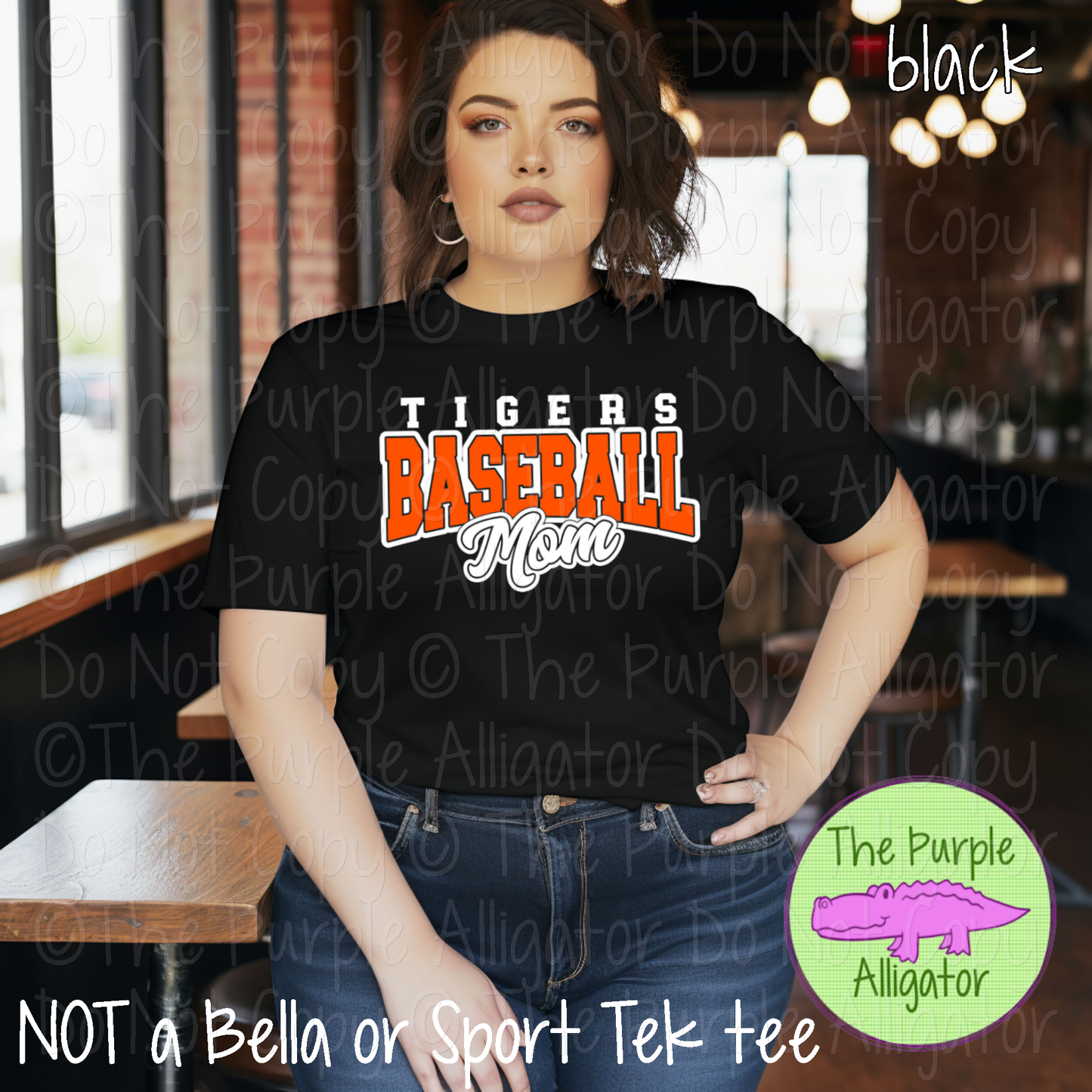 Tigers Baseball Mom 54 - Custom Baseball Team Spirit Wear Mascot Mom Apparel 0226 TPA