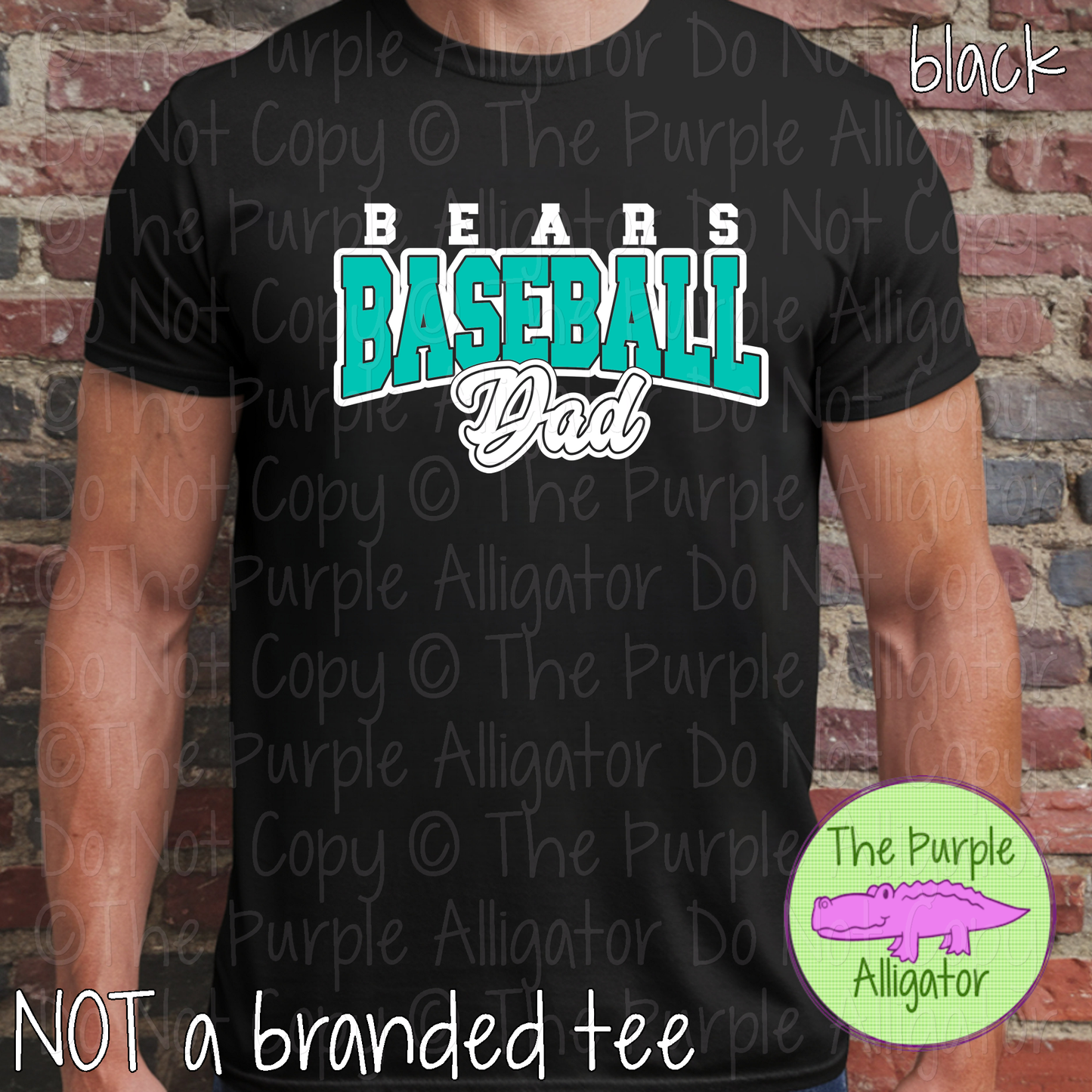 Bears Baseball Dad 55 - Custom Baseball Spirit Wear Mascot Dad Apparel 0226 TPA