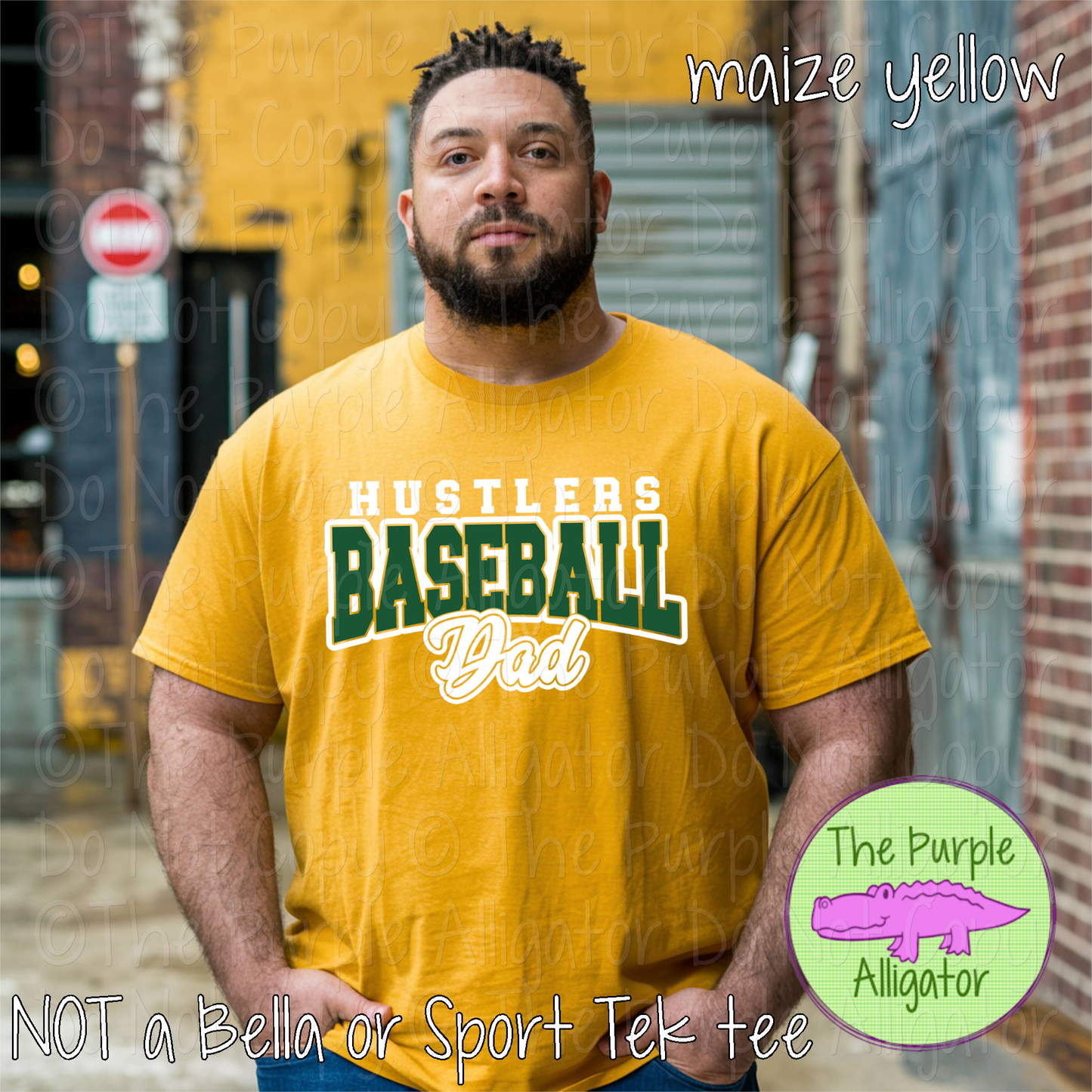 Hustlers Baseball Dad 55 | Varsity Block Game Day Parent Tee 0226 TPA