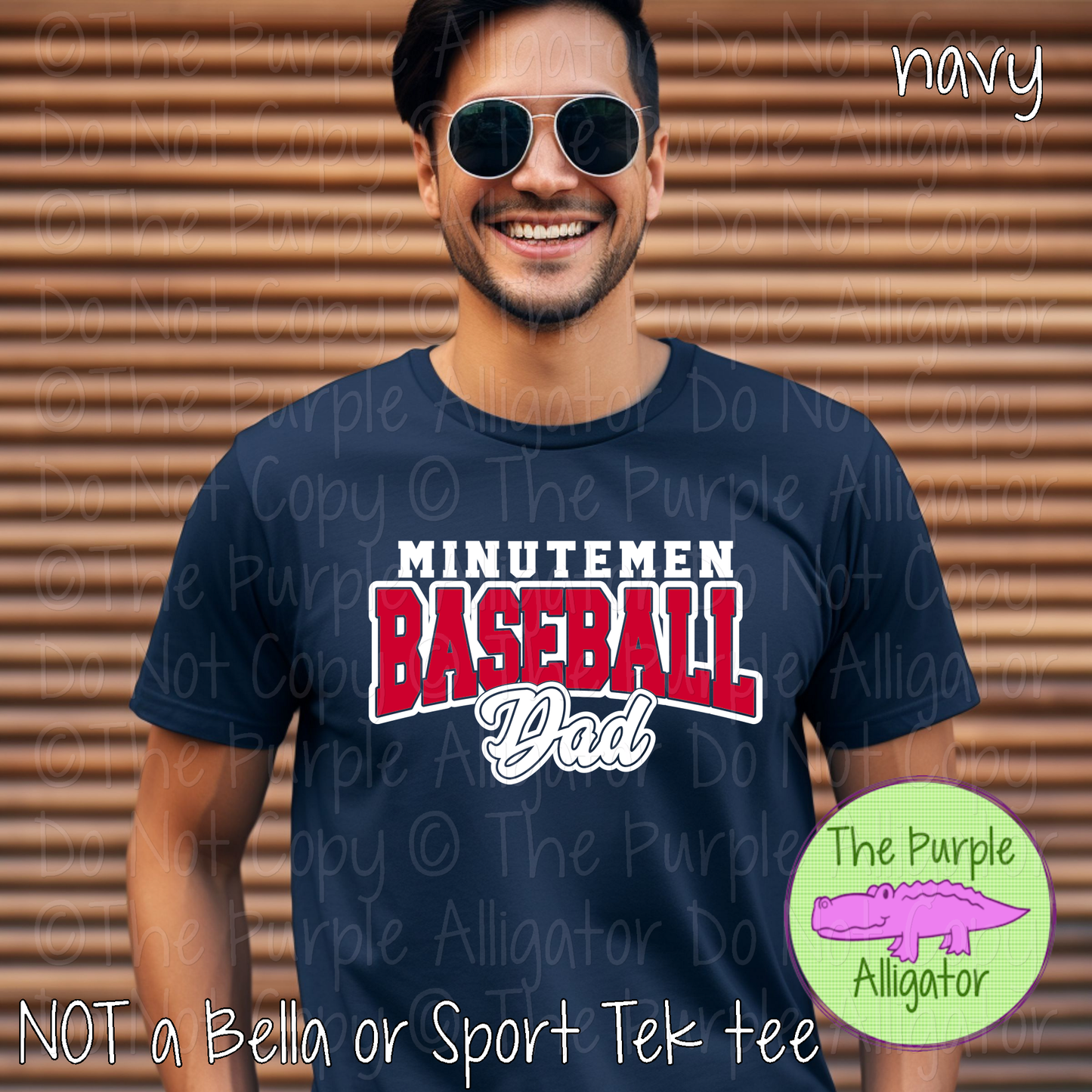 Minutemen Baseball Dad 55 - Custom Baseball Spirit Wear Mascot Dad Apparel 0226 TPA