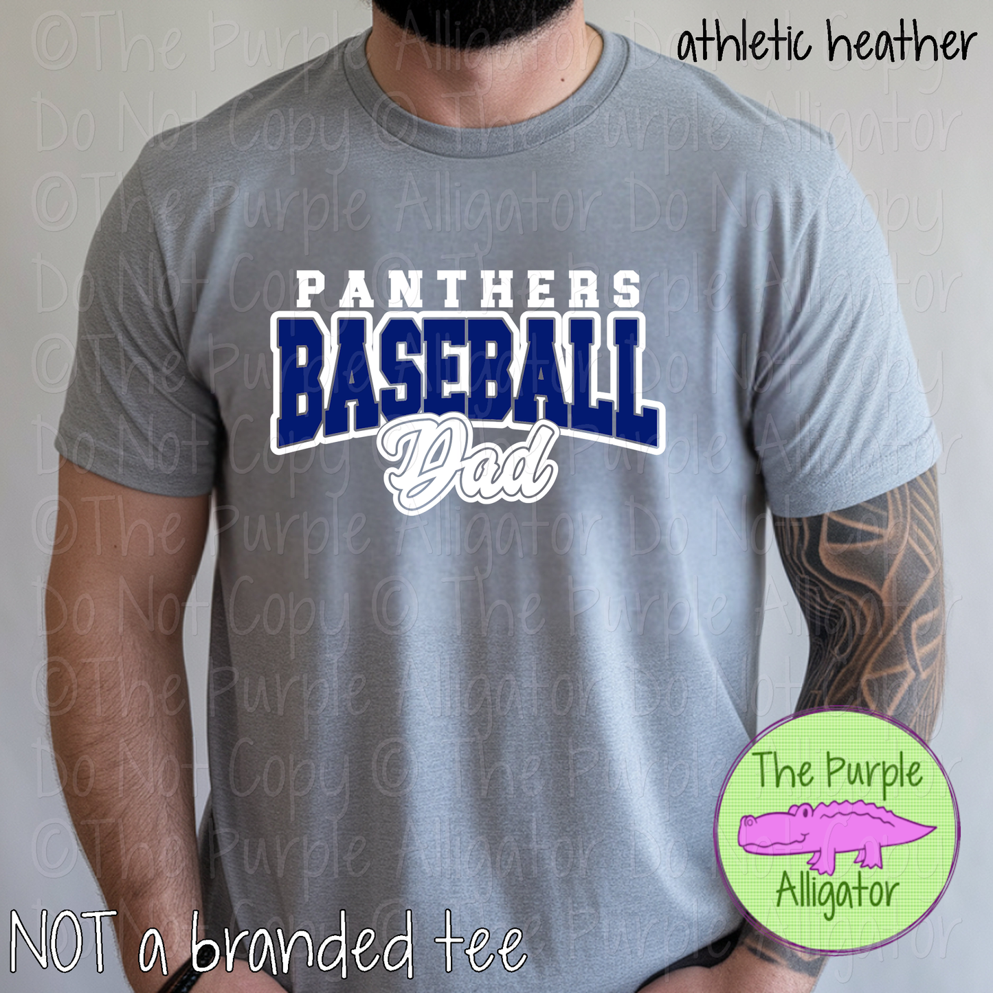 Panthers Baseball Dad 55 - Custom Baseball Spirit Wear Mascot Dad Apparel 0226 TPA
