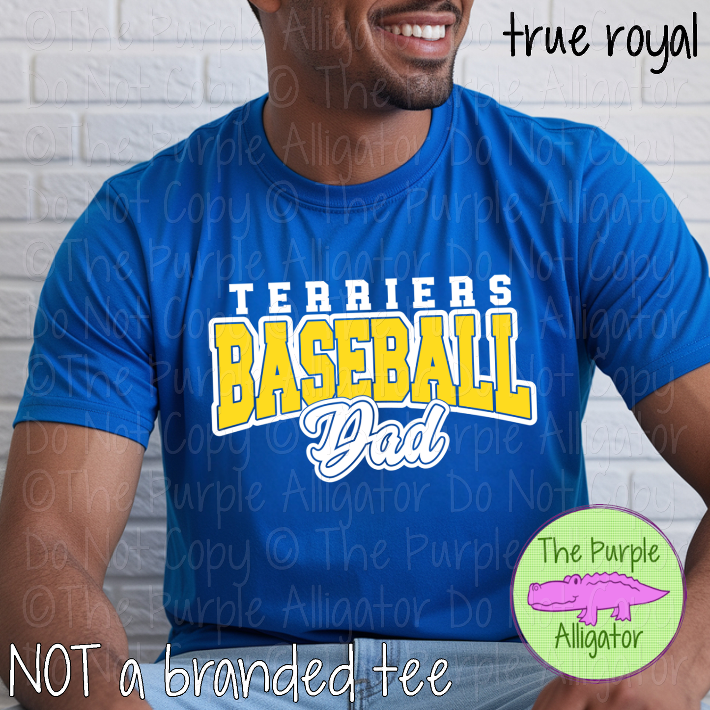 Terriers Baseball Dad 55 - Custom Baseball Spirit Wear Mascot Dad Apparel 0226 TPA