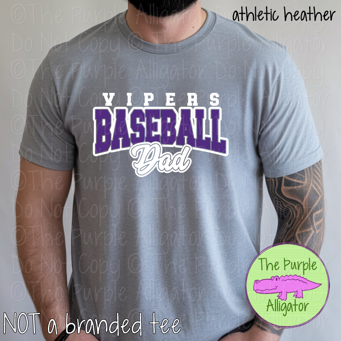 Vipers Baseball Dad 55 - Custom Baseball Spirit Wear Mascot Dad Apparel 0226 TPA