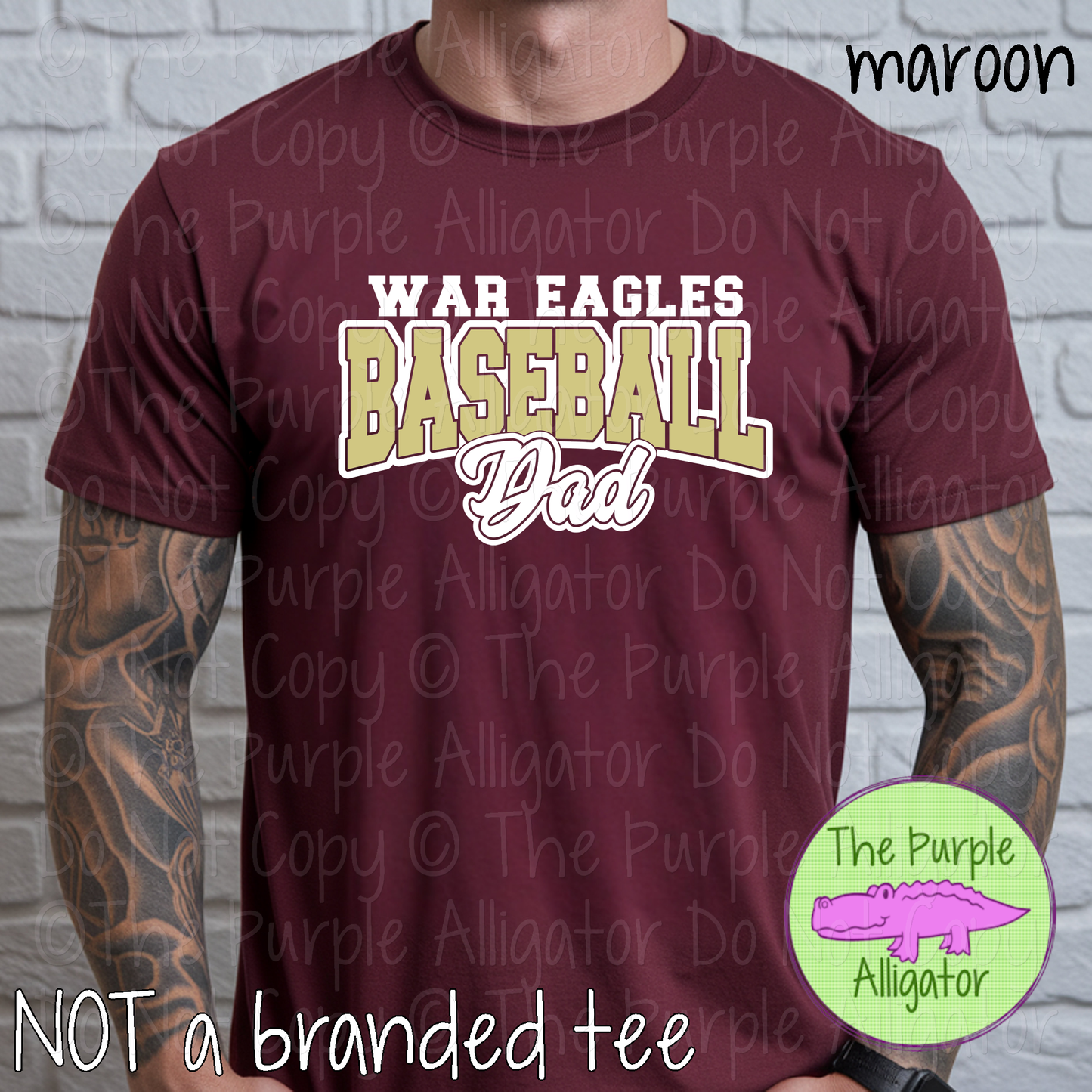 War Eagles Baseball Dad 55 - Custom Baseball Spirit Wear Mascot Dad Apparel 0226 TPA