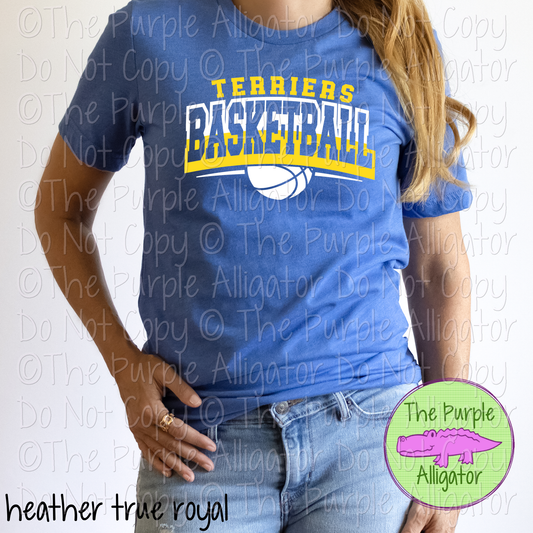 Terriers Open Basketball SC62 Mascot School Spirit Wear Team Swag - CHOOSE YOUR DESIGN COLORS - 0625 (d2f TPA)