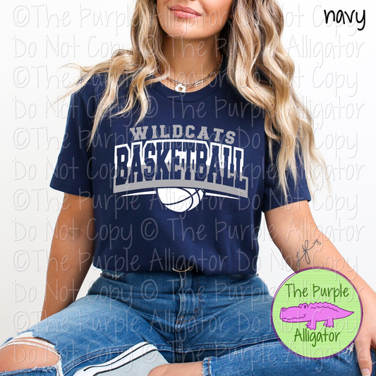 Wildcats Open Basketball SC62 Mascot School Spirit Wear Team Swag - CHOOSE YOUR DESIGN COLORS - 0625 (d2f TPA)