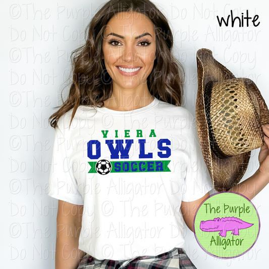 Viera Owls Soccer SC6 Mascot School Spirit - CHOOSE YOUR DESIGN COLORS (d2f TPA)