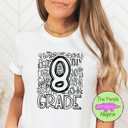 8th Grade Typography - CHOOSE YOUR DESIGN COLOR (d2f TPA)