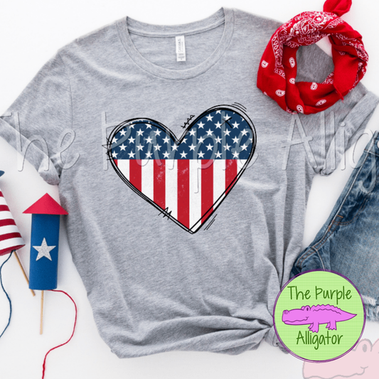 American Flag Heart (fc KD)