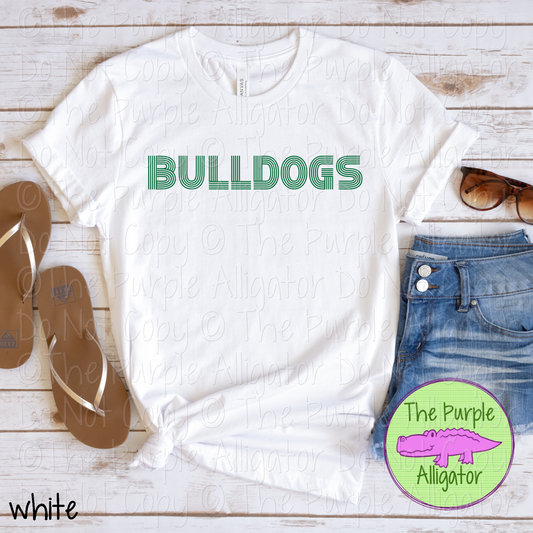 Bulldogs Brightline - The Retro Line Series | Custom School Spirit Apparel 0126 TPA