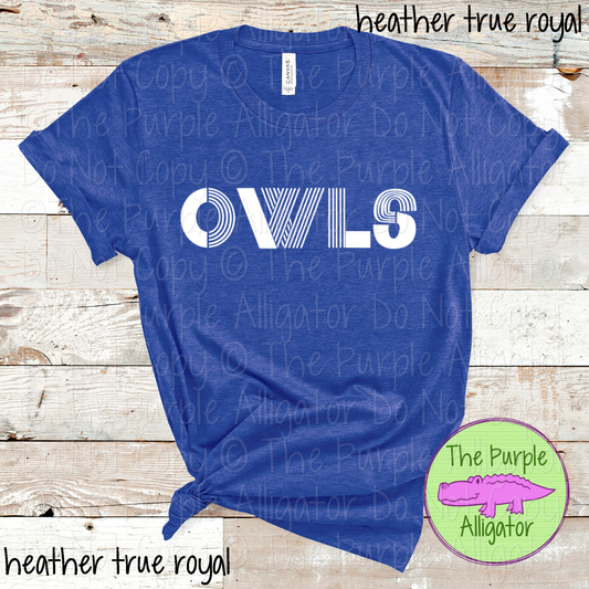 Owls Boogie Lines - The Retro Line Series | Vintage Groove School Apparel  0126 TPA