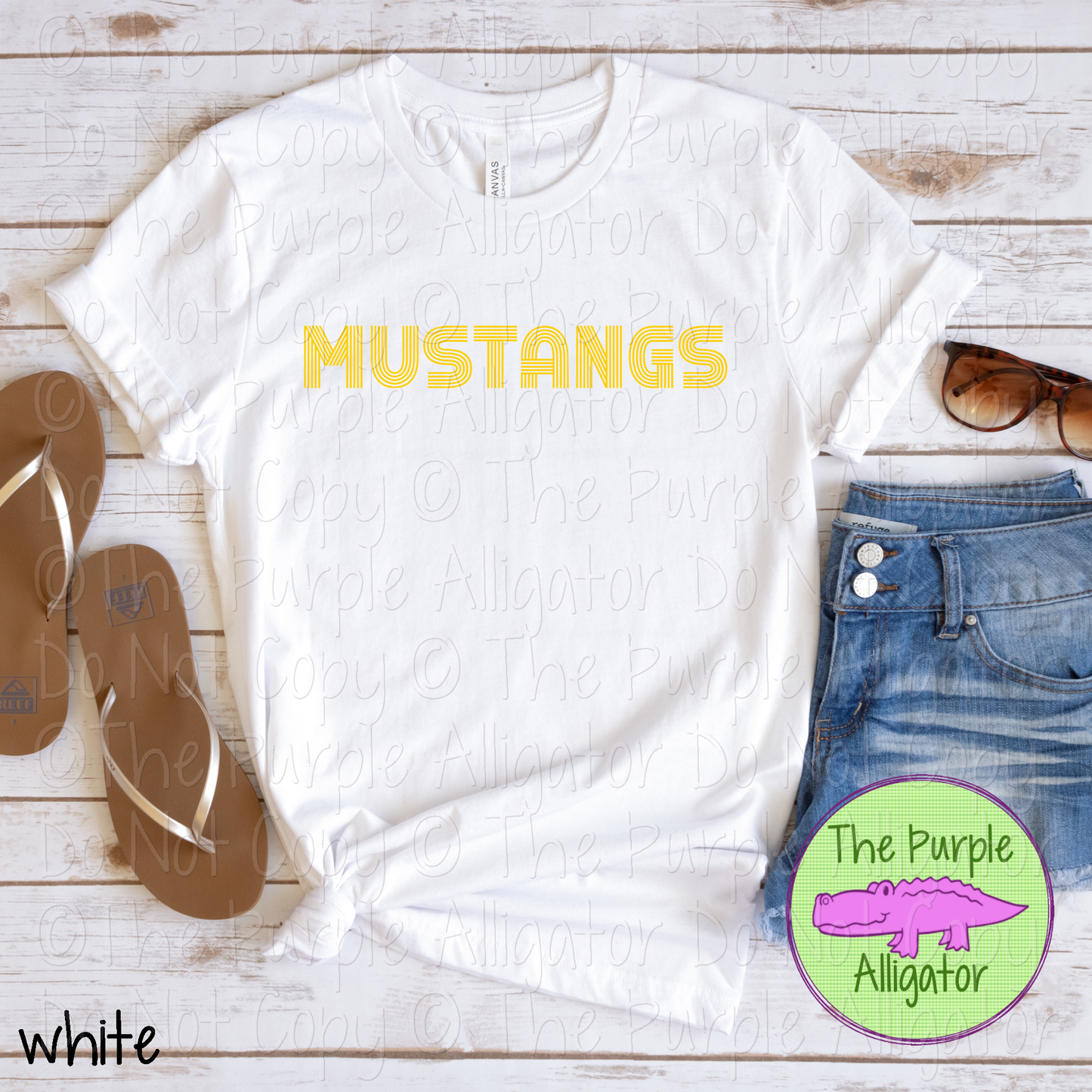 Mustangs Brightline - The Retro Line Series | Custom School Spirit Apparel 0126 TPA