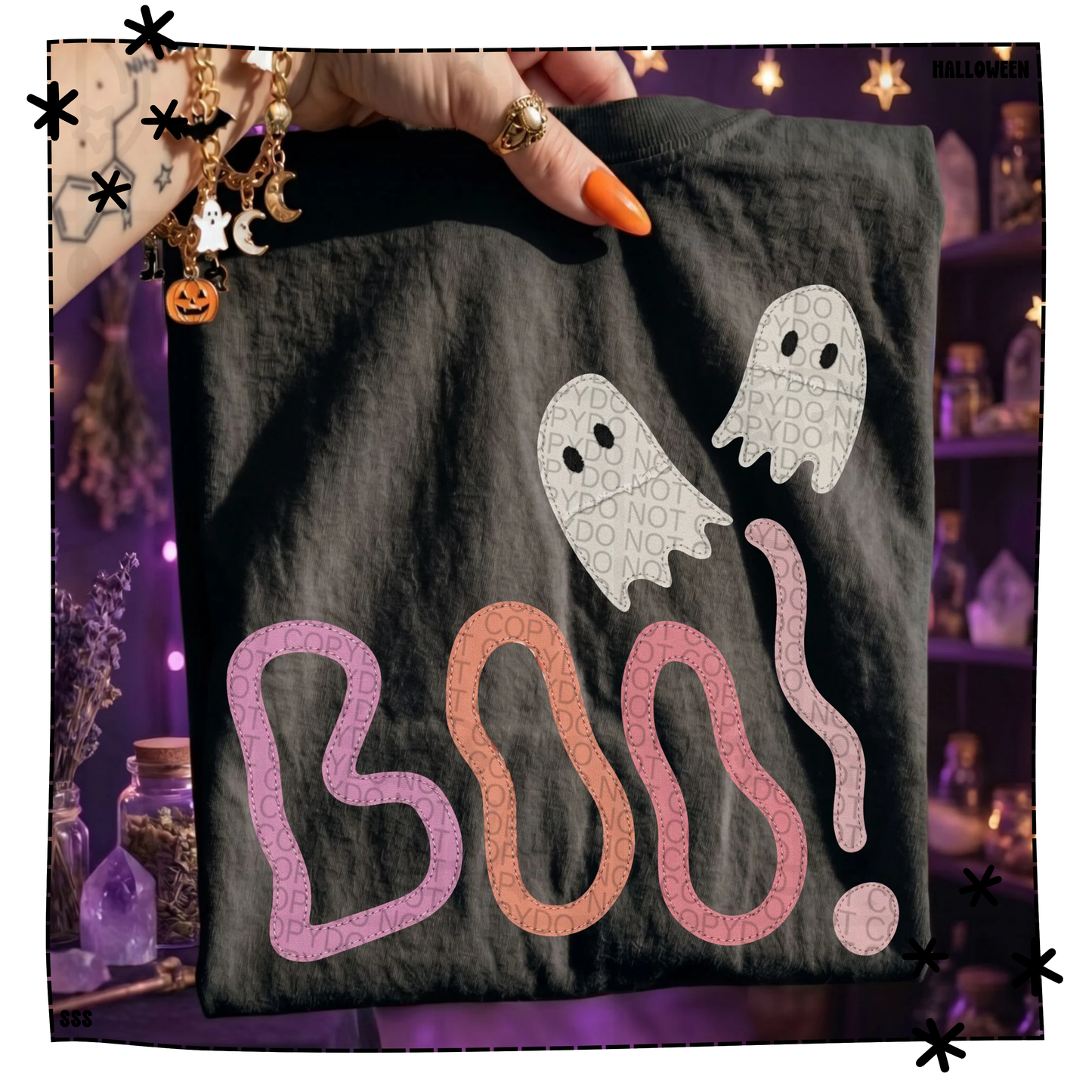 BOO! Ghost Duo Faux Embroidery WEEKLY DROP