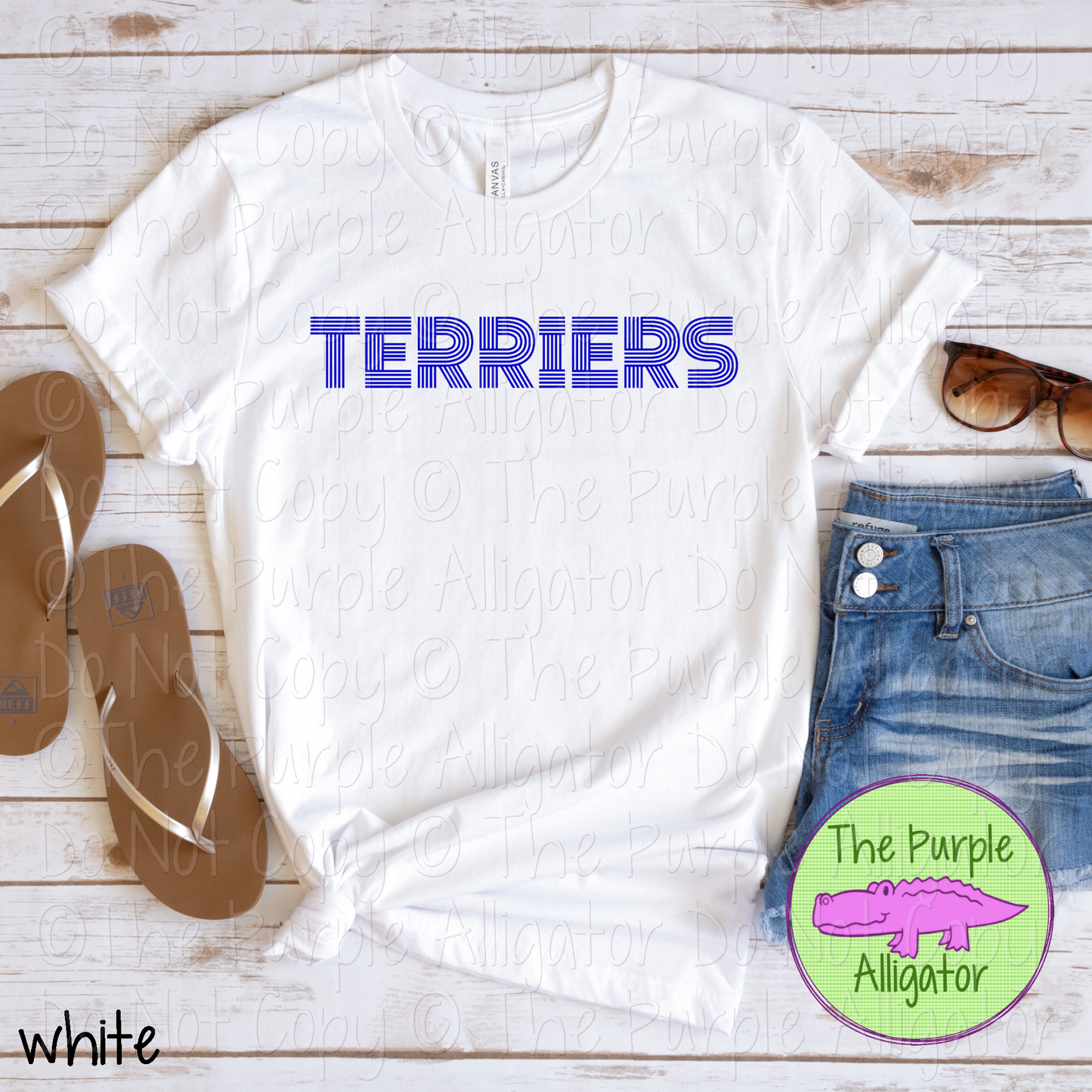 Terriers Brightline - The Retro Line Series | Custom School Spirit Apparel 0126 TPA