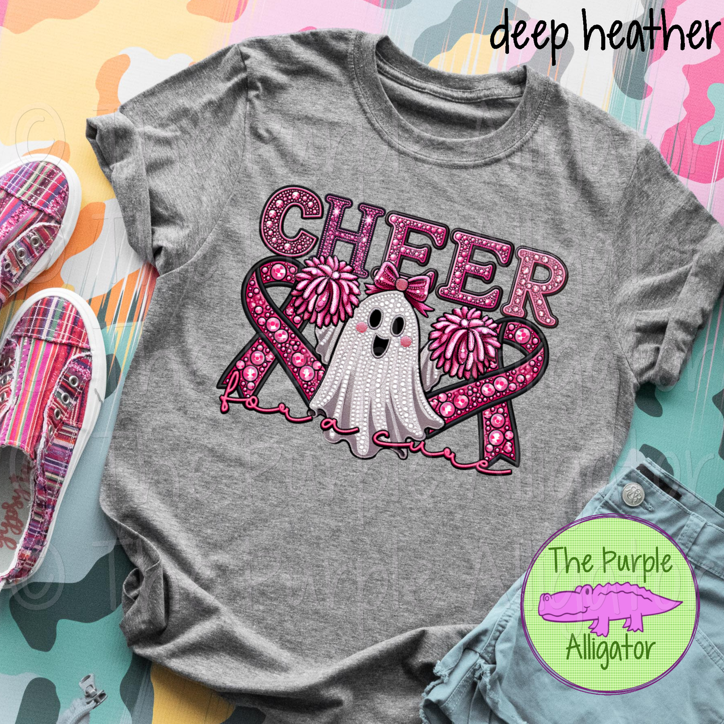 Cheer for a Cure Faux Rhinestones School Spirit BCA (d2f PHDC)