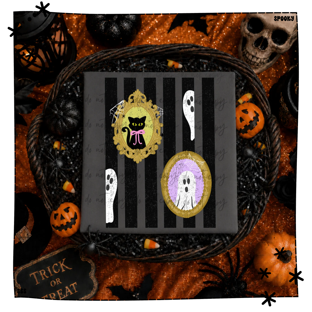 Cat Ghost Frame Stripes WEEKLY DROP