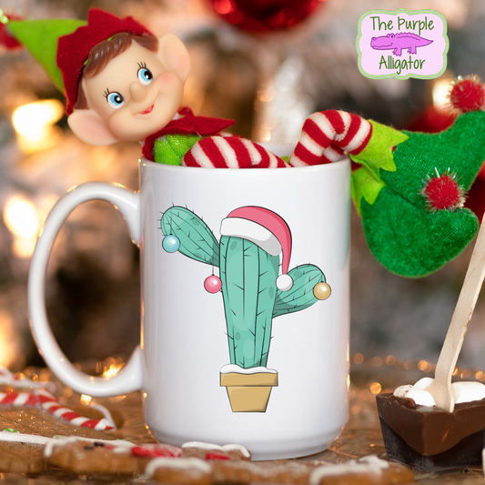 Christmas Cactus 15oz Ceramic Mug