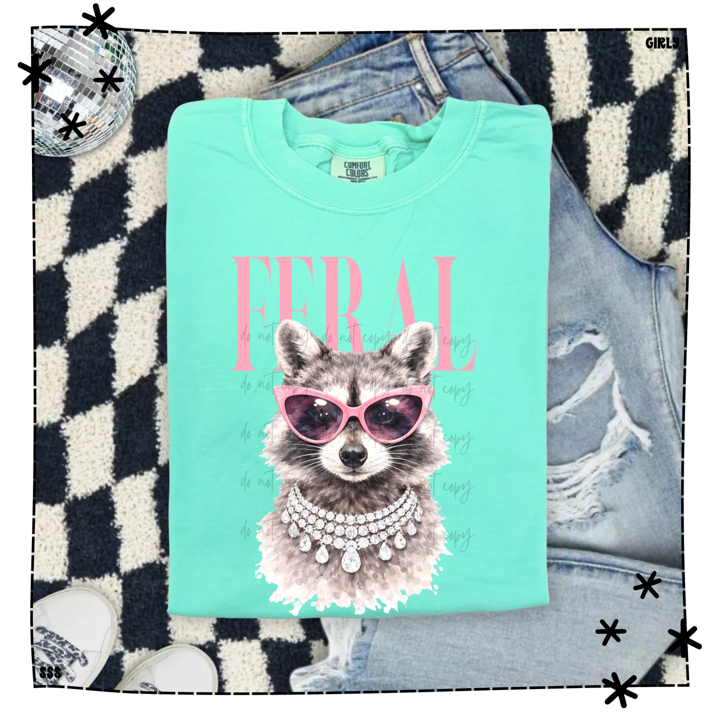 Feral Pink Glasses Raccoon WEEKLY DROP