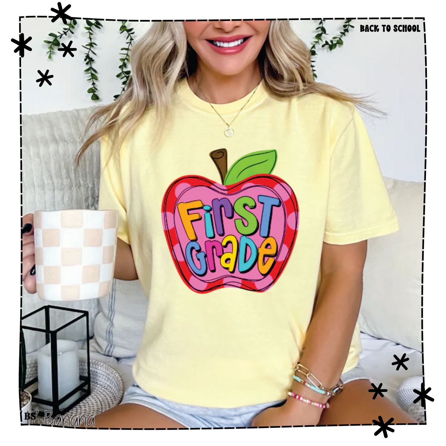 First Grade Apple Pink Dots WEEKLY DROP