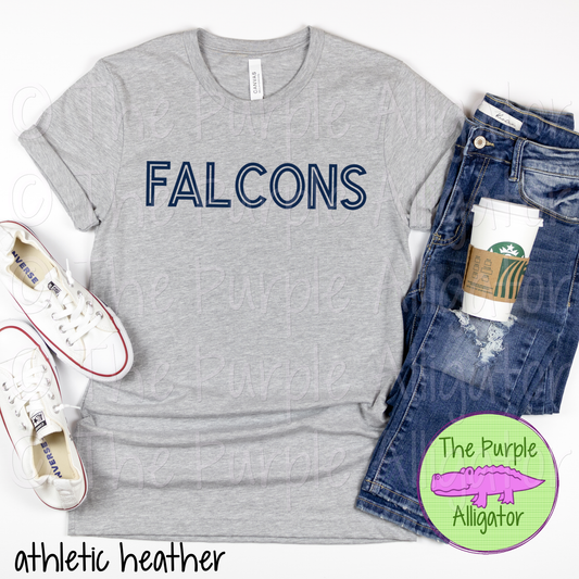 Falcons Mascot School Spirit Gl-In - CHOOSE YOUR TEXT COLOR 1124 (d2f TPA)