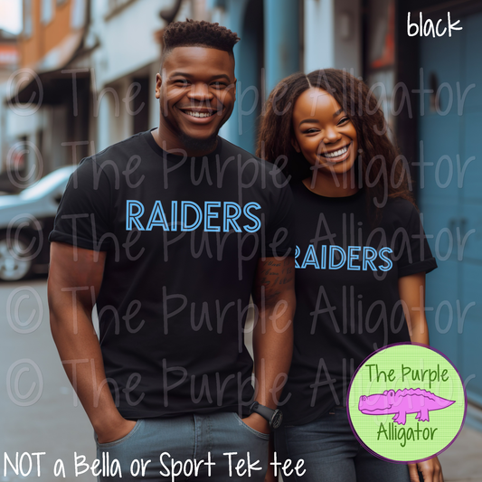 Raiders Mascot School Spirit Gl-In - CHOOSE YOUR TEXT COLOR 1124 (d2f TPA)
