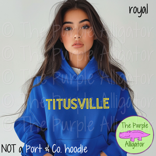 Titusville School Spirit Gl-In - CHOOSE YOUR TEXT COLOR 1124 (d2f TPA)