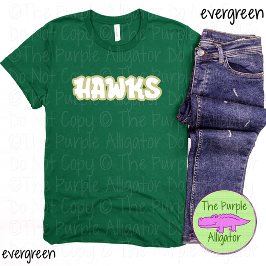 Hawks Alley Bounce - The Graffiti Series - Graffiti Style Custom Spirit Wear Mascot & School Apparel 0526 TPA