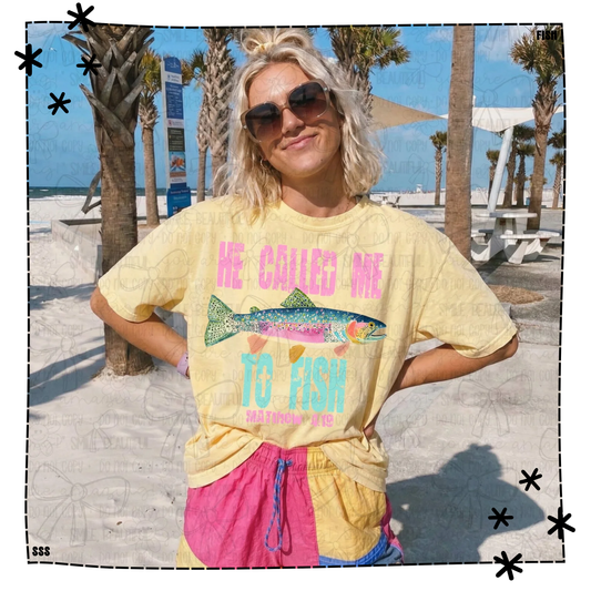 He Called Me To Fish Bright Pink Blue WEEKLY DROP