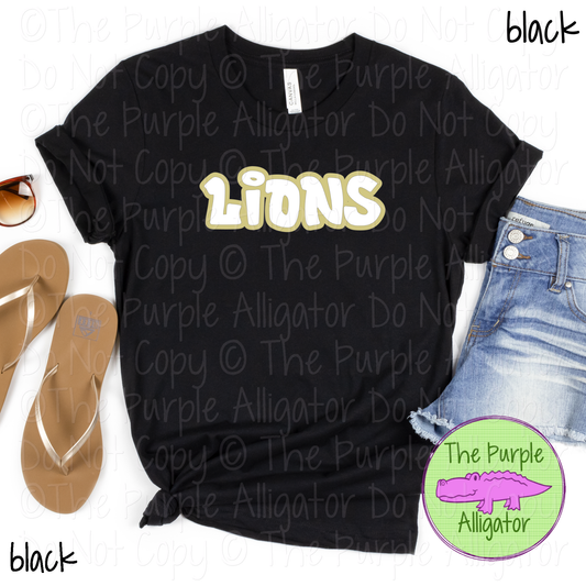 Lions Alley Bounce - The Graffiti Series - Graffiti Style Custom Spirit Wear Mascot & School Apparel 0526 TPA