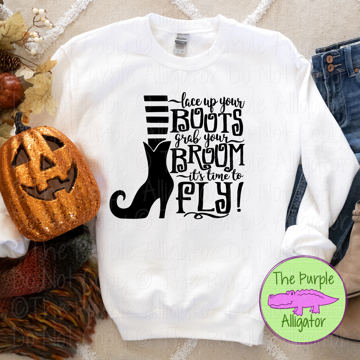 Lace Boots Up | Funny Witch Boots Halloween Graphic Tee for Women 0919 OtBB
