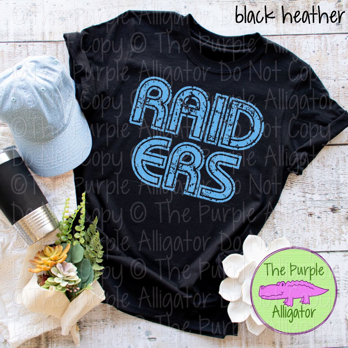 Raiders Retro Inline Distressed – Custom Spirit Wear Mascot Apparel 0624 TPA