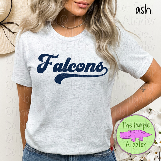 Falcons MNRG | Retro Vintage Spirit Wear Design, 70s–80s Inspired Custom Colors - CHOOSE YOUR TEXT COLOR - 0925 (d2f TPA)