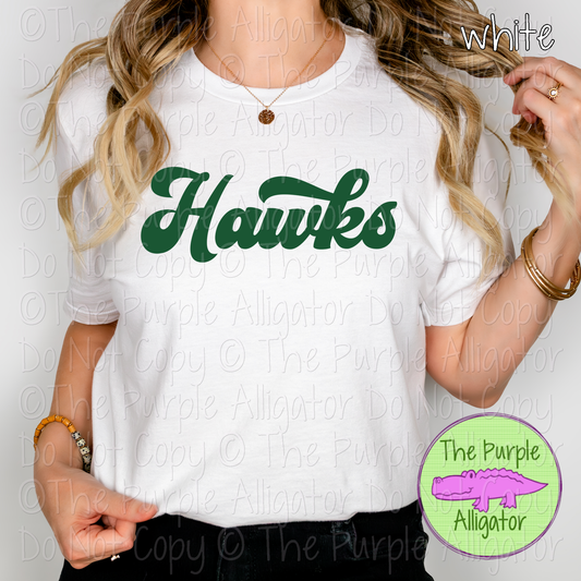 Hawks MNRG | Retro Vintage Spirit Wear Design, 70s–80s Inspired Custom Colors - CHOOSE YOUR TEXT COLOR - 0925 (d2f TPA)