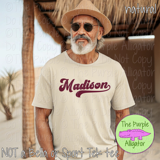 Madison MNRG | Retro Vintage Spirit Wear Design, 70s–80s Inspired Custom Colors - CHOOSE YOUR TEXT COLOR - 0925 (d2f TPA)