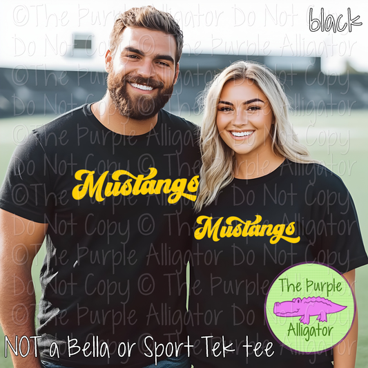 Mustangs MNRG | Retro Vintage Spirit Wear Design, 70s–80s Inspired Custom Colors - CHOOSE YOUR TEXT COLOR - 0925 (d2f TPA)